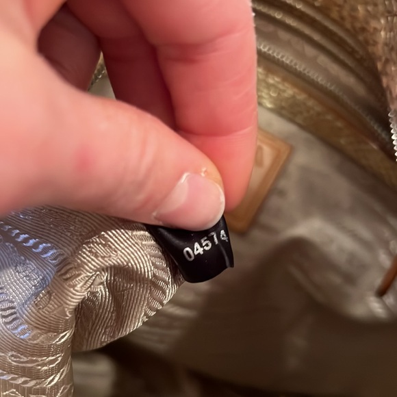 Prada Natural Woven and Metallic Snakeskin Trim Large Tote - Picture 16 of 16